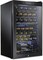 Schmecke 33-Bottle Dual Zone Wine Fridge, Freestanding Wine Refrigerator, Small Wine Cooler
